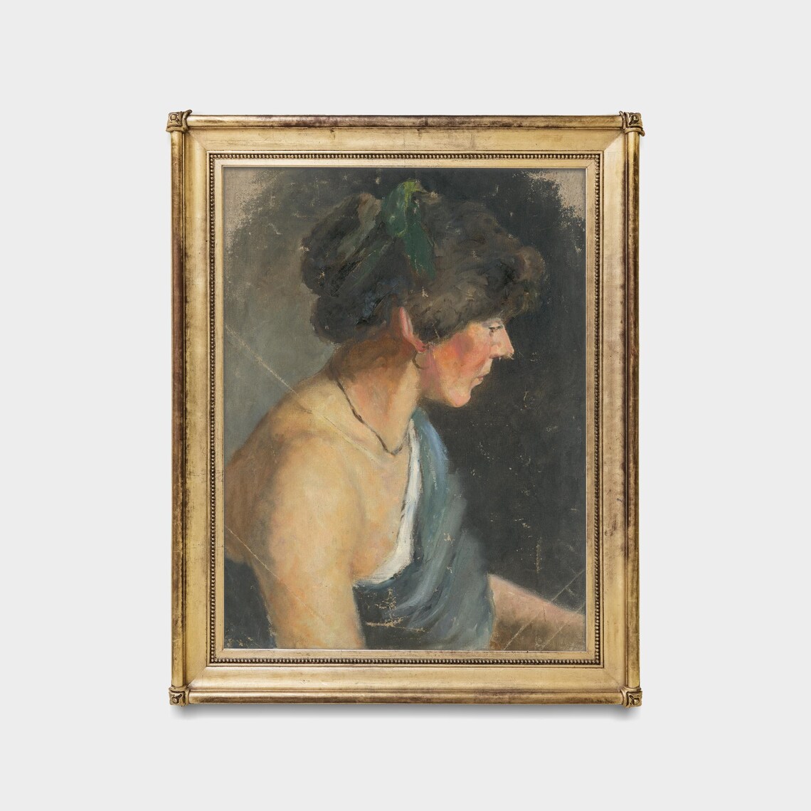 Vintage Woman Portrait Impressionist Profile Timeless Art Poster - Image 4