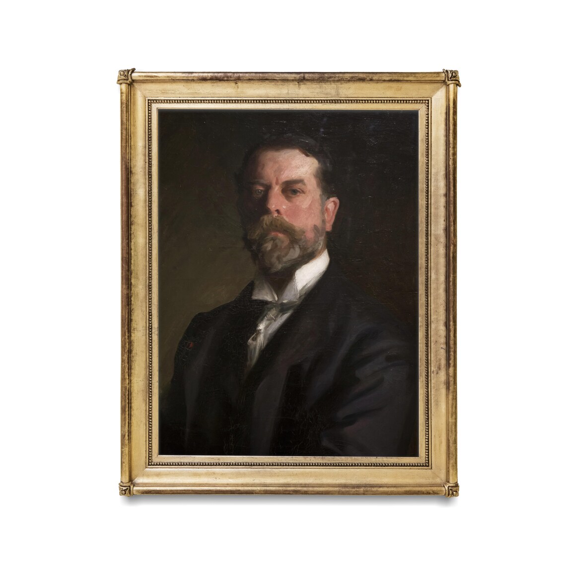 Bearded Gentleman Portrait On Dark Ground Vintage Study Art Poster - Image 3