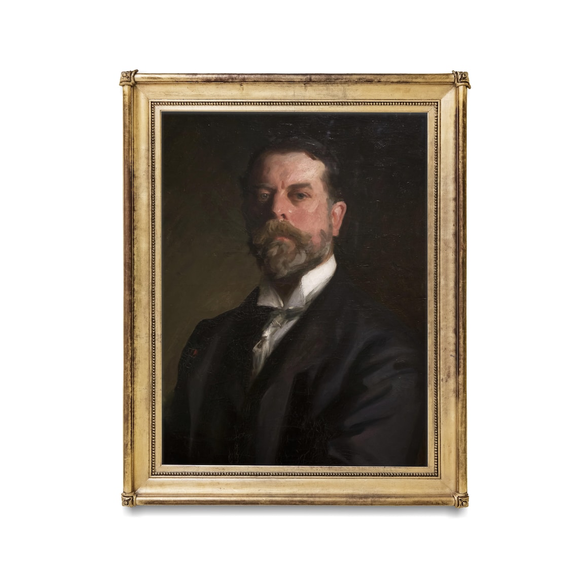 Portrait of a Bearded Gentleman in a Dark Suit Vintage Oil Poster - Image 3