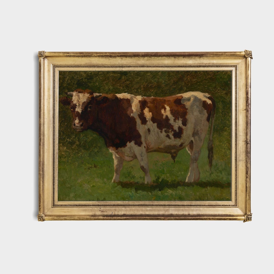 Printed And Shipped Vintage Animal Print Antique Bull Painting Farm Animal Art Farmhouse Decor Fine Art Physical Art Print - Image 4