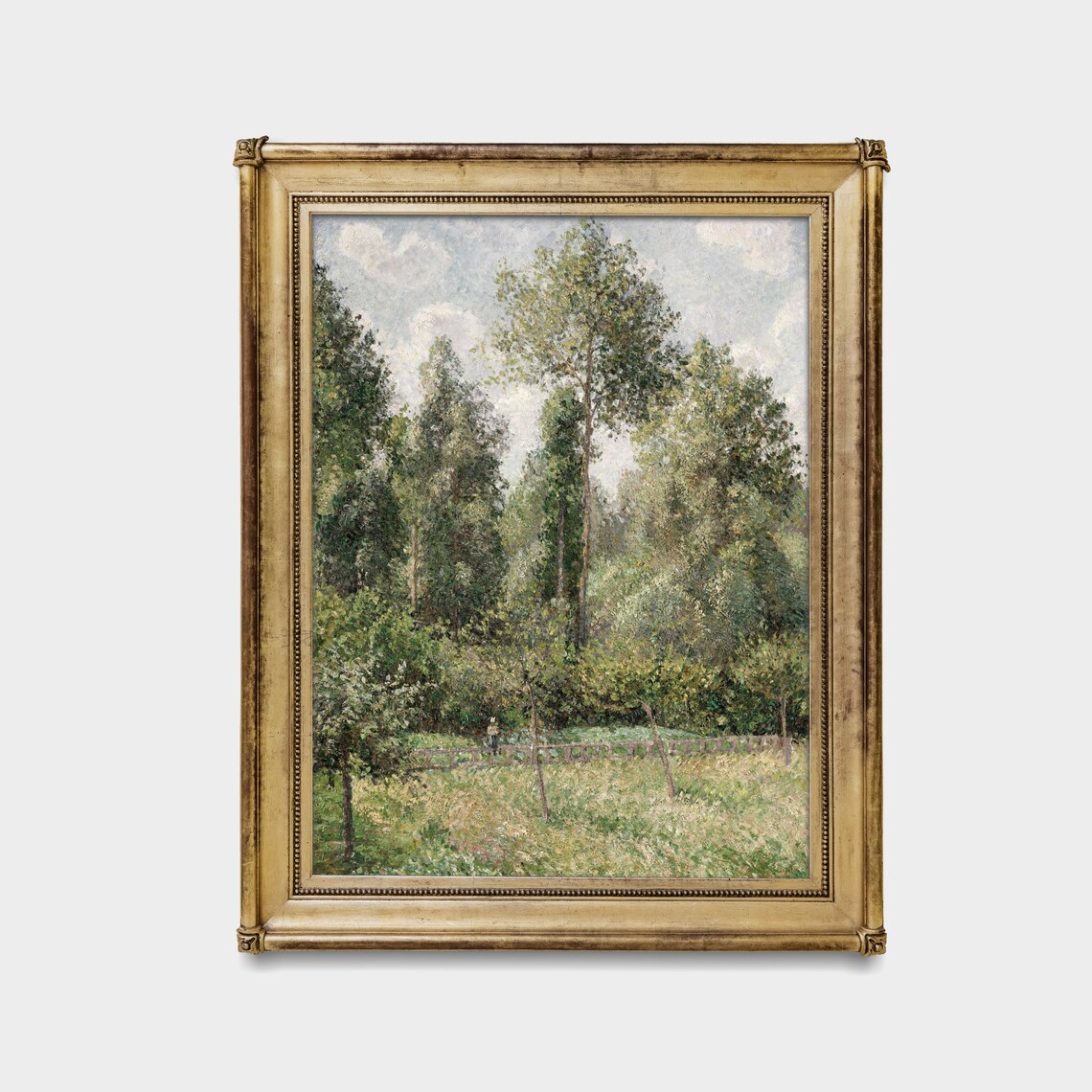 Sunlit Grove of Tall Trees Vintage Forest Oil Painting Poster - Image 4