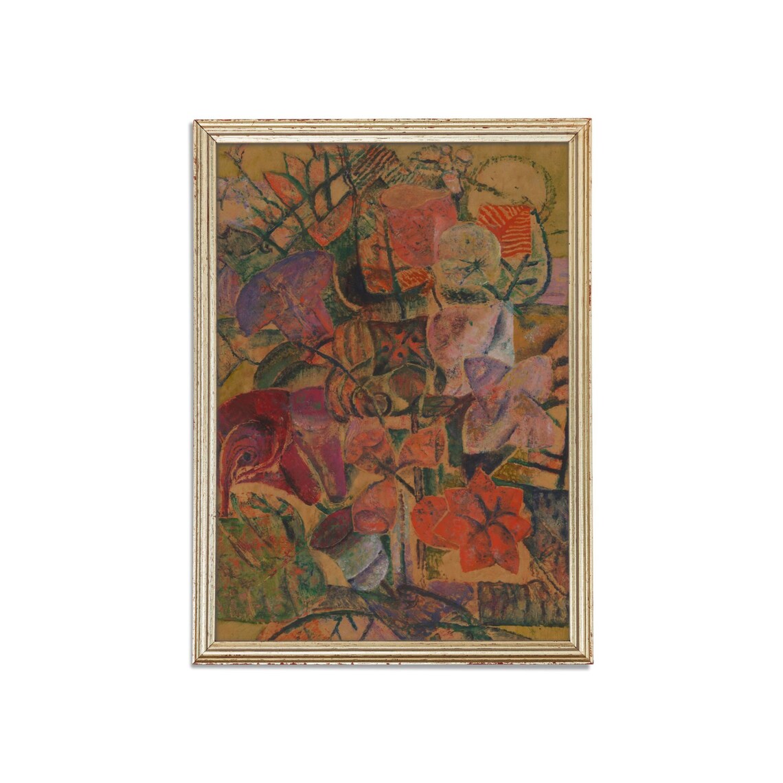 Vintage Abstract Floral Bouquet Pattern Art Print - Image 3