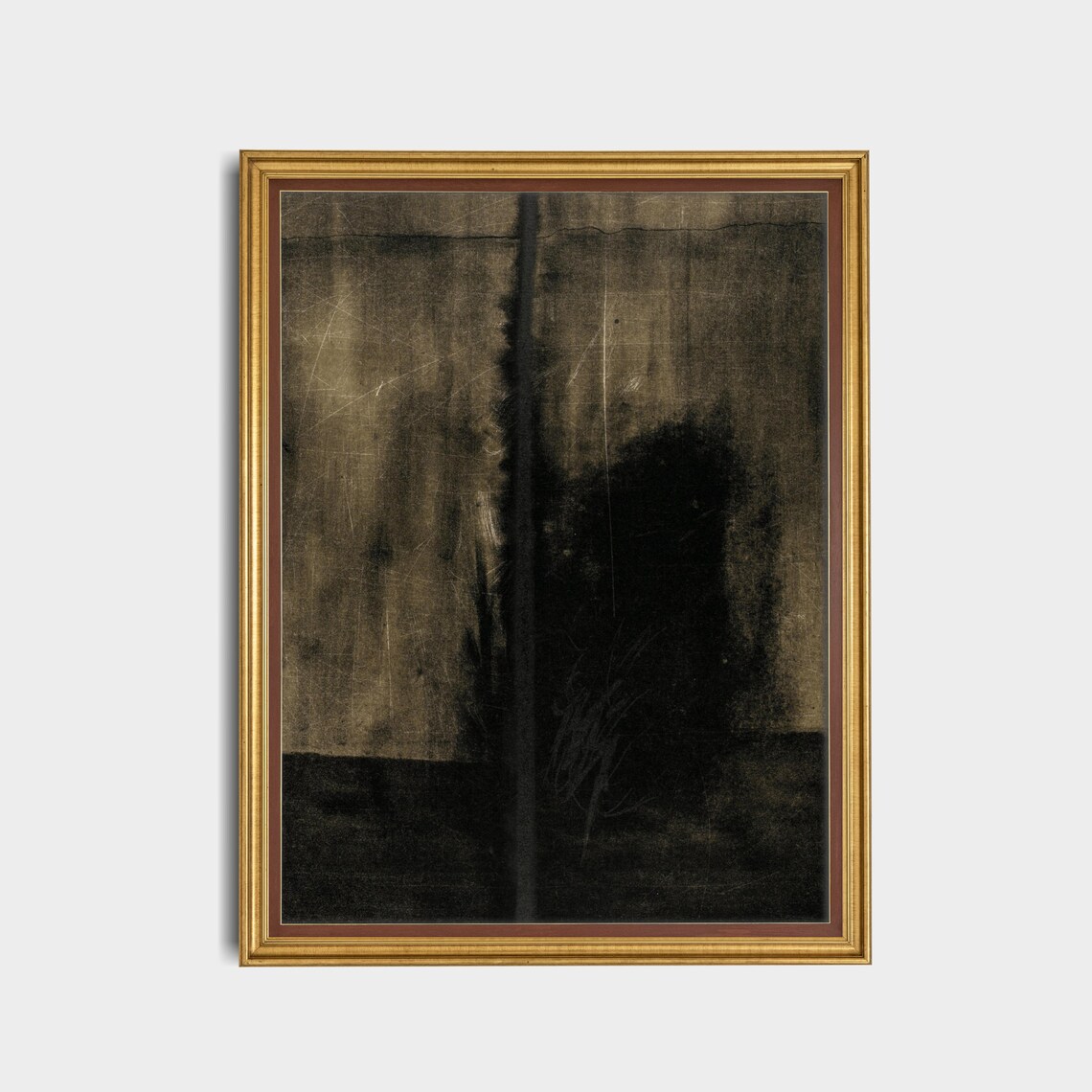Vintage Abstract Painting, Rustic Wall Art Print - Image 5