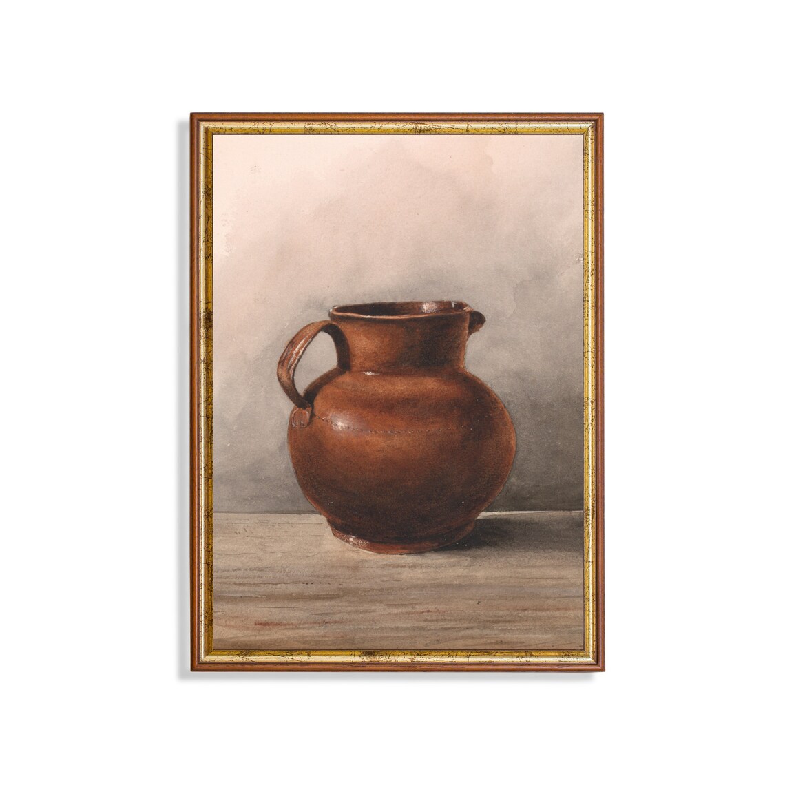 Vintage Still Life With Jug, Farmhouse Art Print
