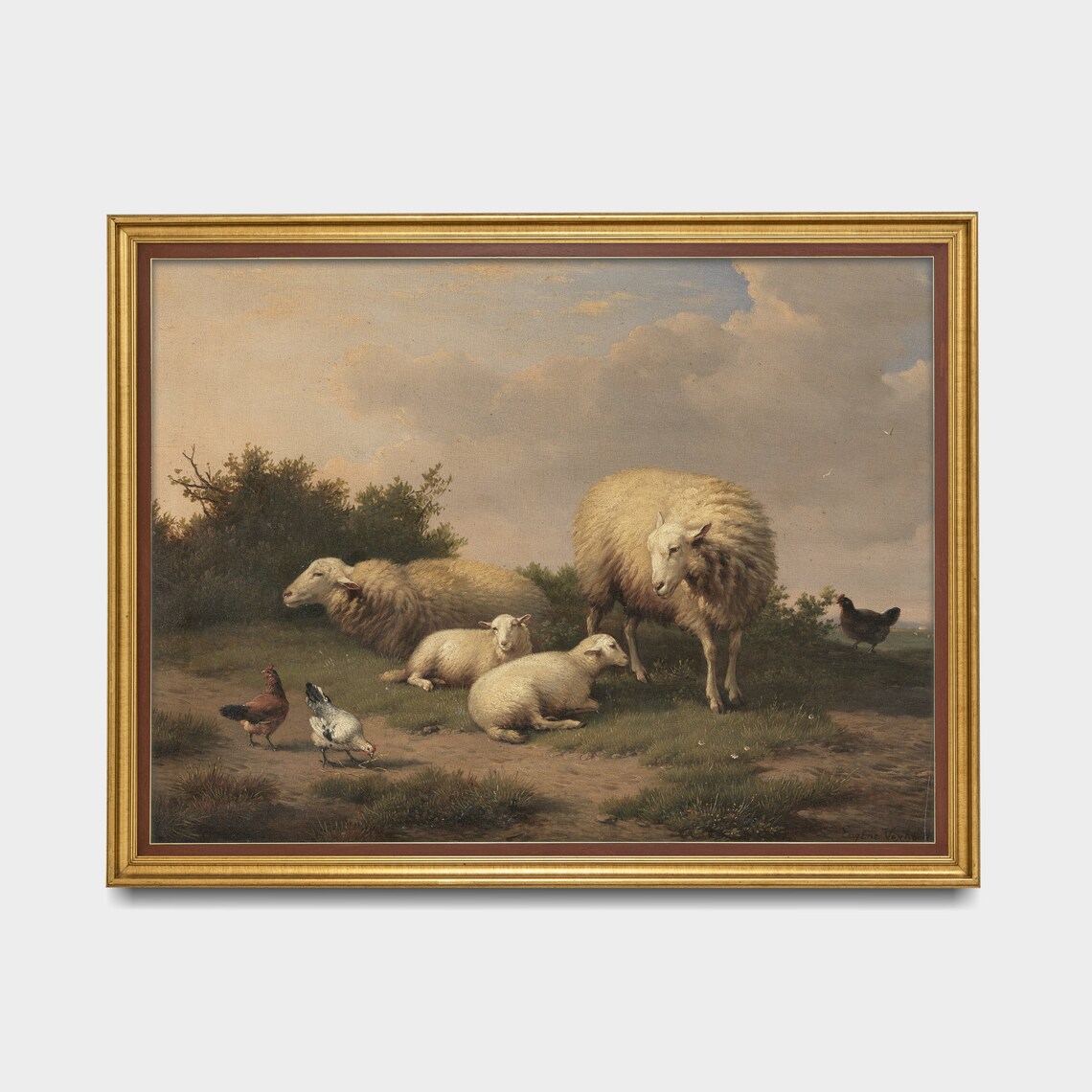 Vintage Sheep and Lamb Farmhouse Art Print - Image 3