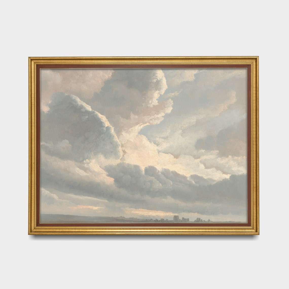 Dramatic Cloudscape with Light Breaking Over a Distant Town Poster - Image 4