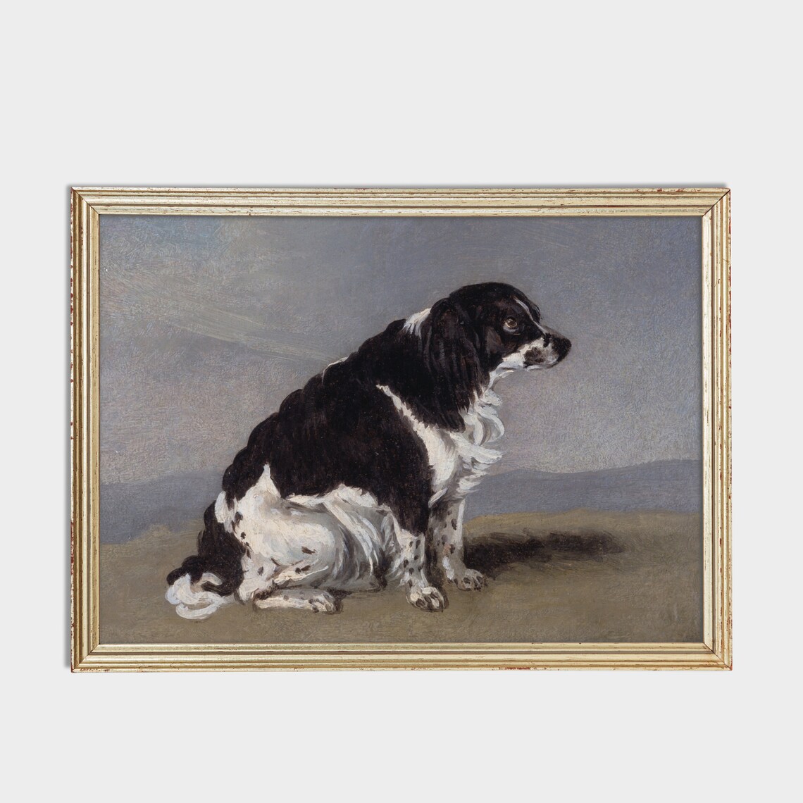 Vintage Dog Painting, Rustic Farmhouse Wall Art - Image 2