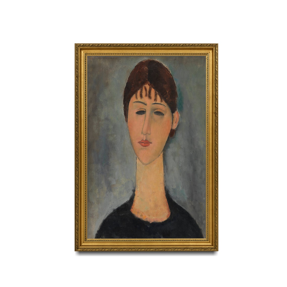 Printed And Shipped Vintage Portrait Painting Antique Woman Portrait Moody Rustic Oil Painting Classic Portrait Physical Print - Image 3
