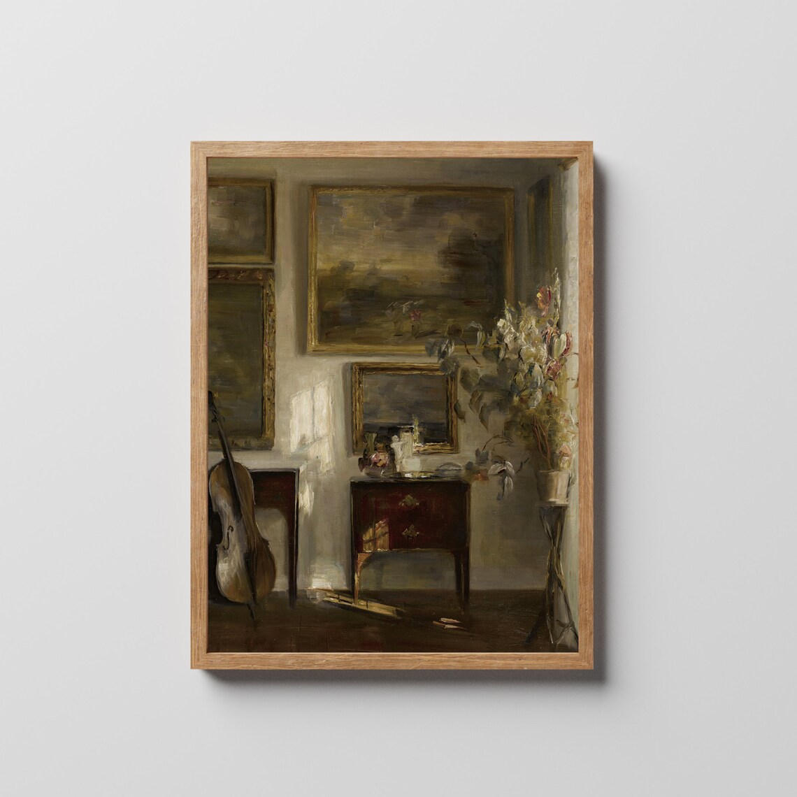 Vintage Still Life Painting, Danish Interior Art Print - Image 2