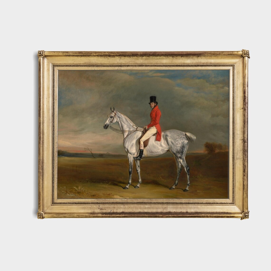 Equestrian Portrait, Vintage English Hunt Scene Art Print - Image 4