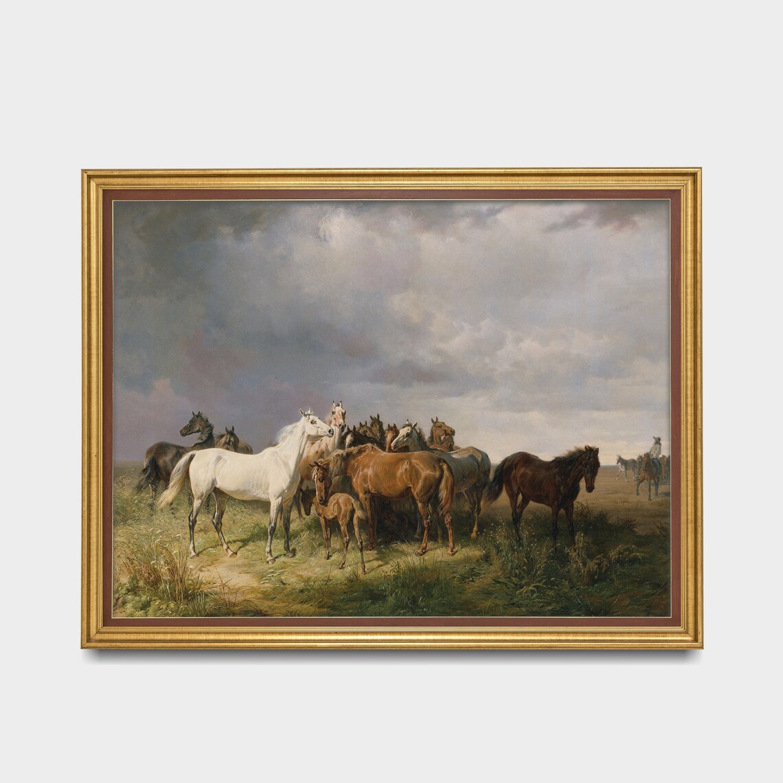 Vintage Horse Painting Antique Equestrian Art Print - Image 3