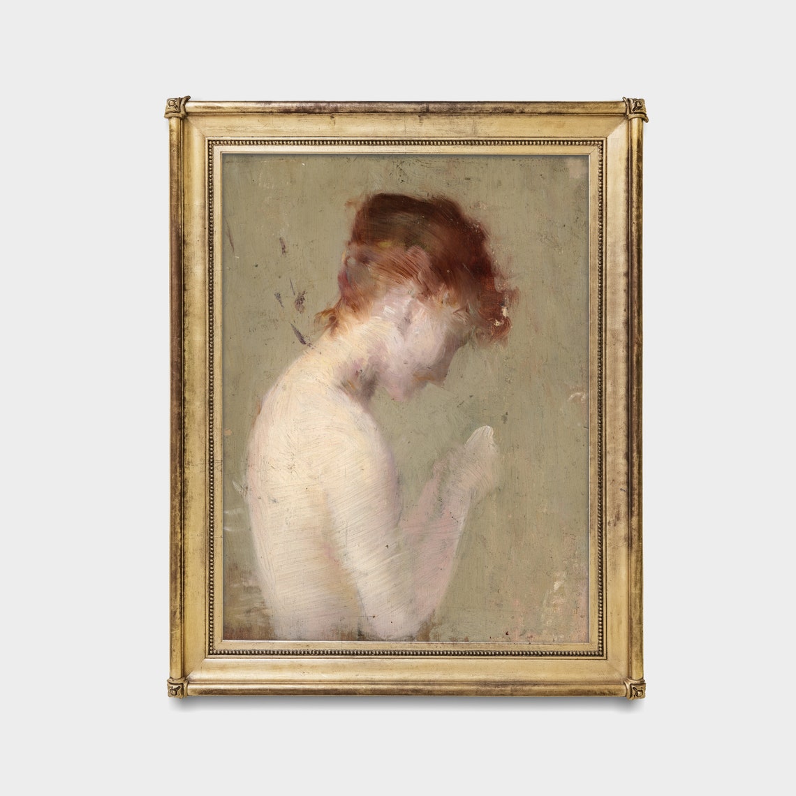 Red Haired Woman Reading A Book Impressionist Sketch Painting Poster - Image 4