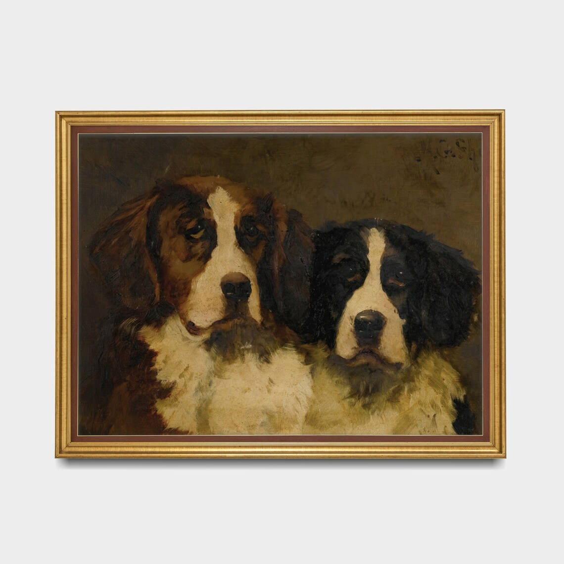 Vintage Dogs Moody Animal Lover Gift Poster - Image 3