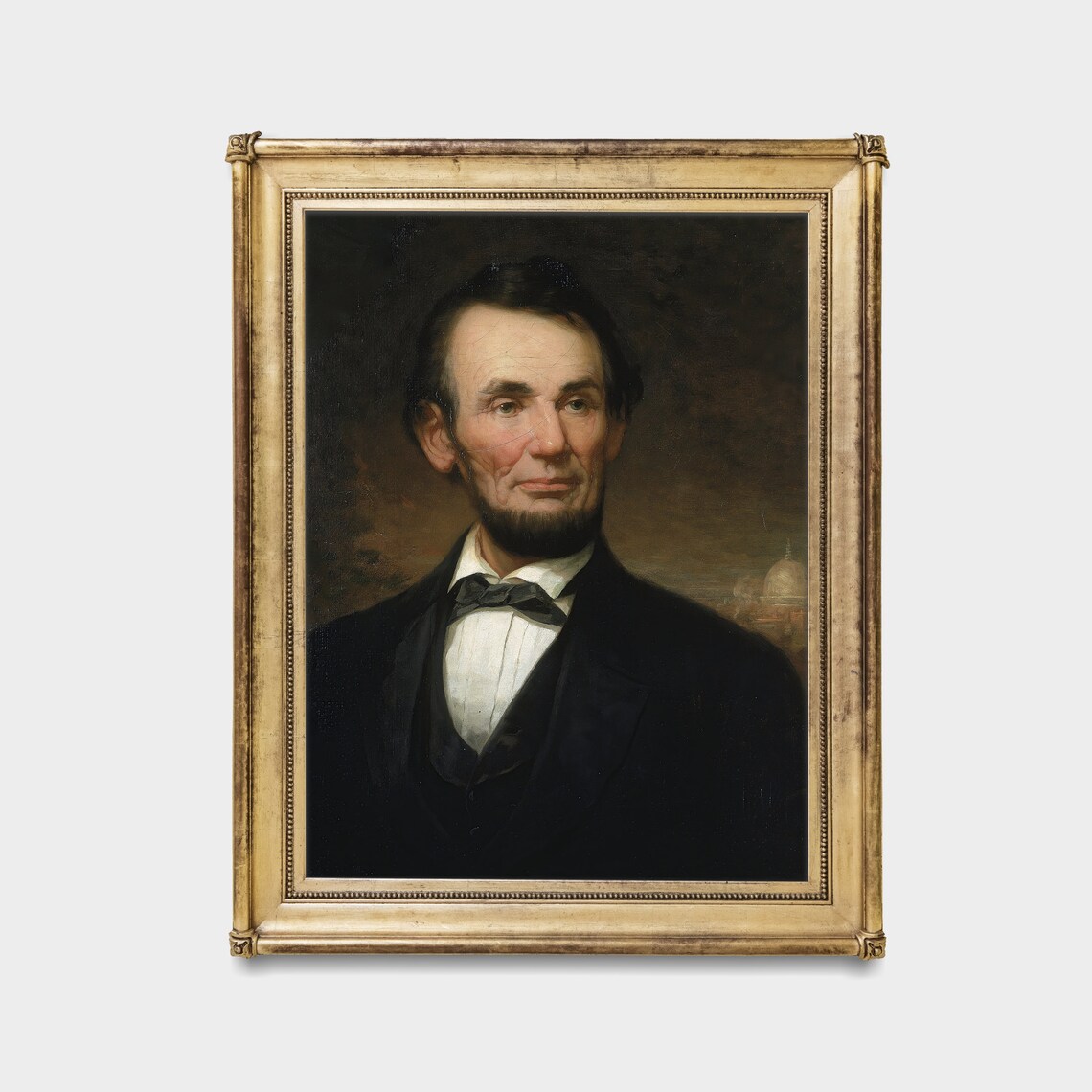 Abraham Lincoln Portrait Vintage Presidential Oil Painting Poster - Image 3