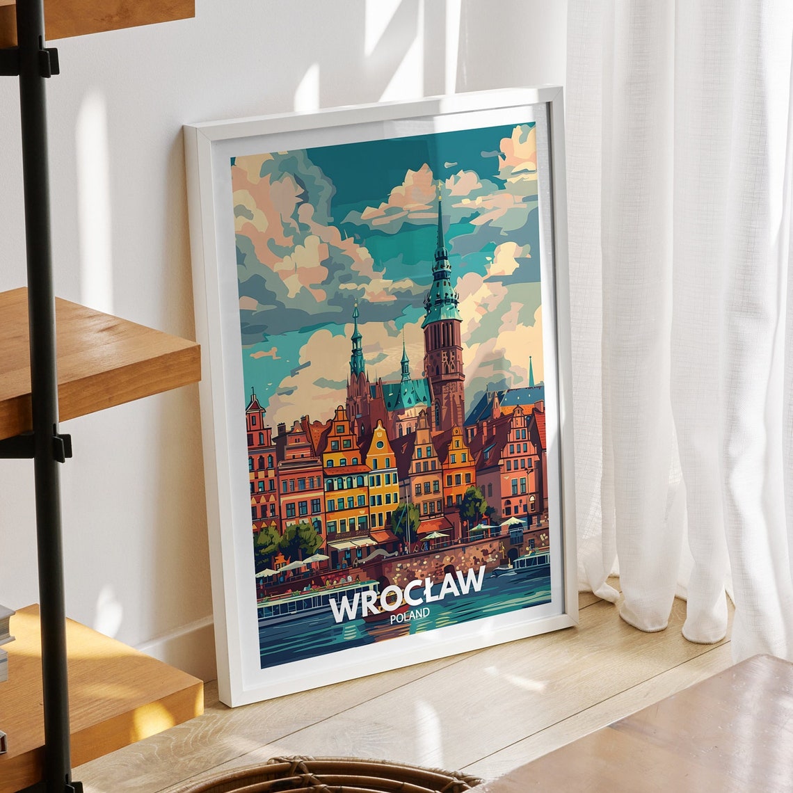Wrocaw Print Poland Wrocaw Travel Poster Poland Travel Poster Poland Cityscape Wall Art Unique City Decor