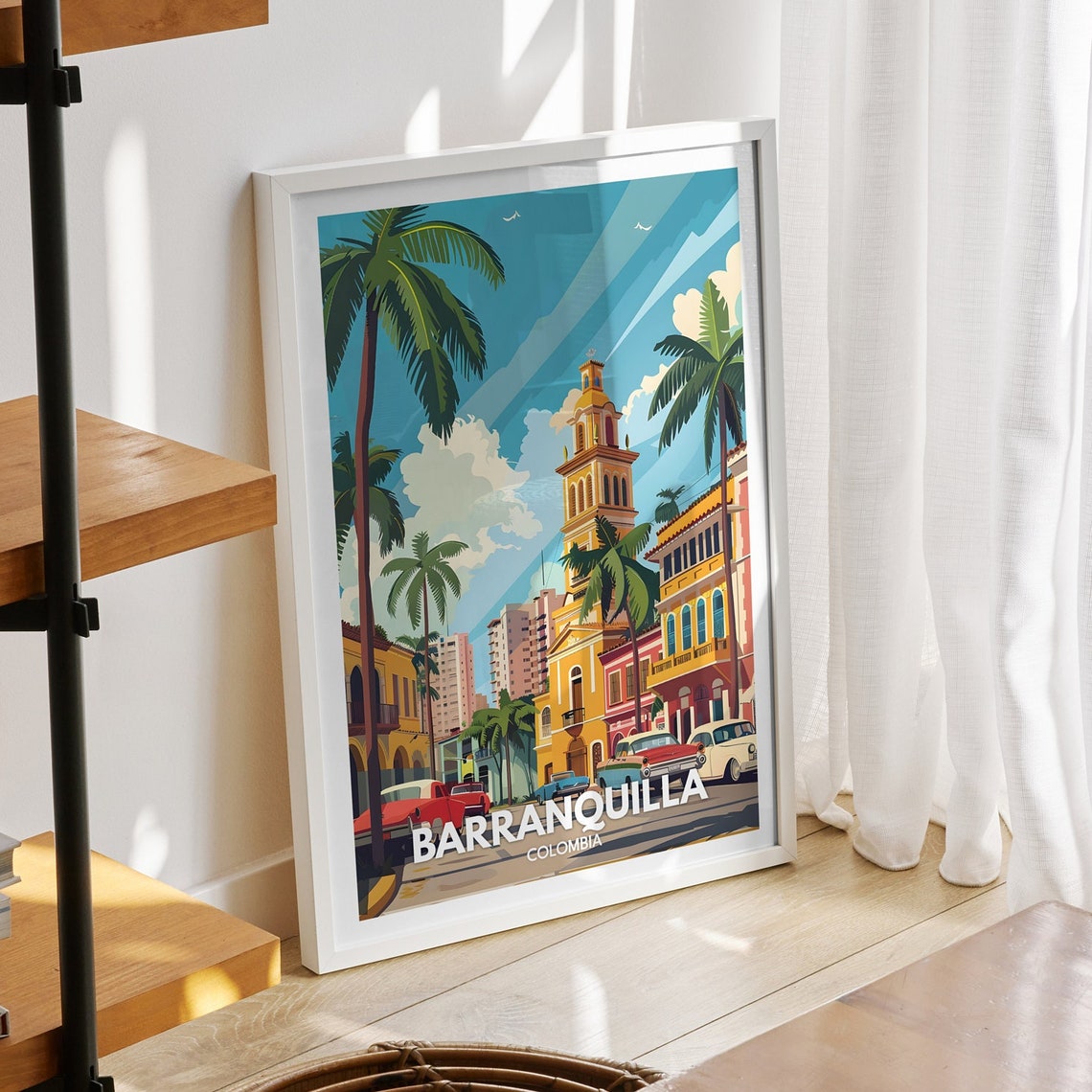 Barranquilla Travel Print Colombia Barranquilla Travel Poster Colombia Travel Poster Colombia Cityscape Wall Art Unique City Decor