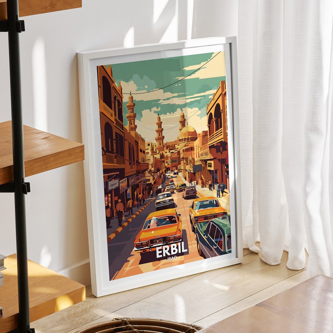 Erbil Print Iraq Erbil Travel Poster Iraq Travel Poster Iraq Cityscape Wall Art Unique City Decor