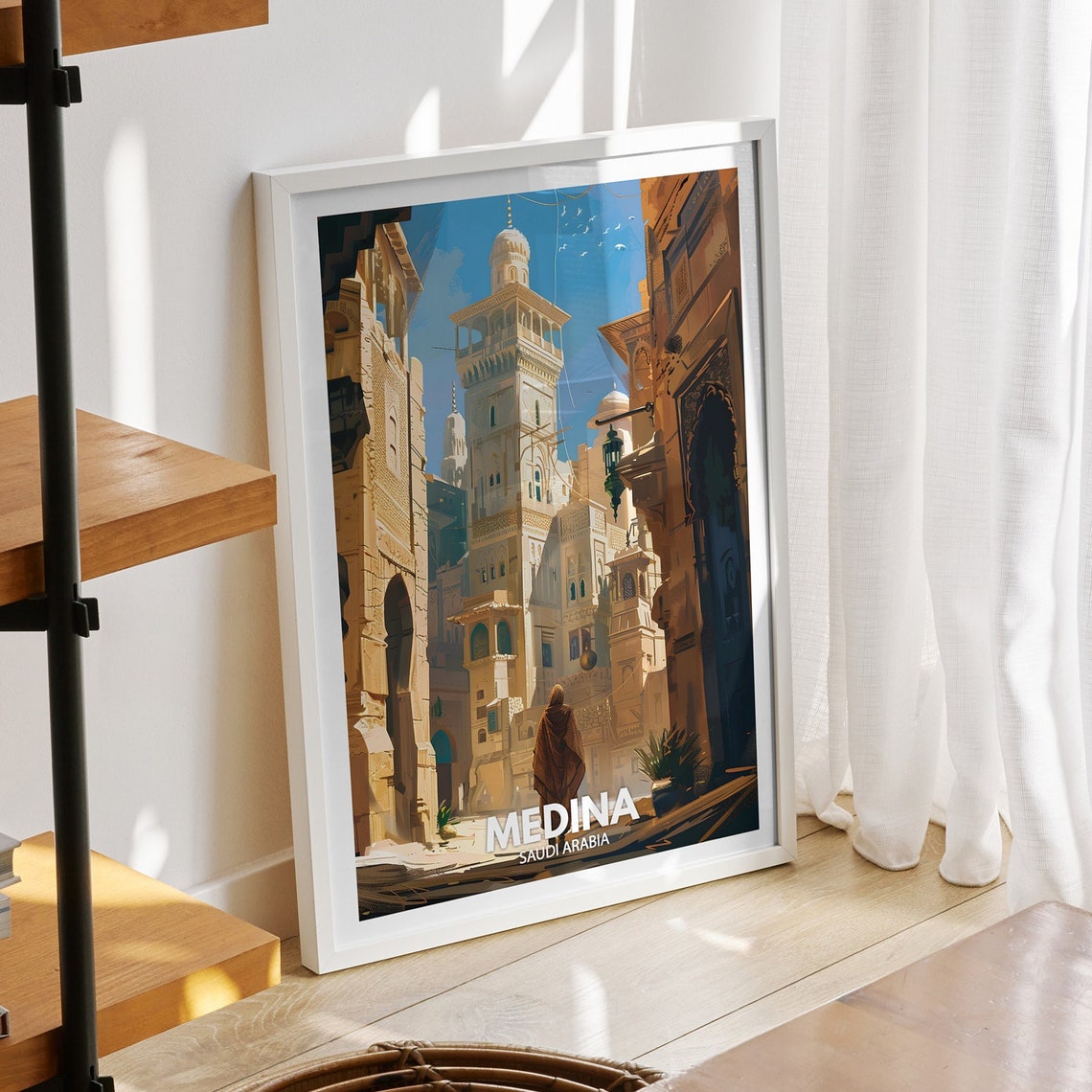 Medina Travel Print Saudi Arabia Medina Travel Poster Saudi Arabia Travel Poster Saudi Arabia Cityscape Wall Art Unique City Decor