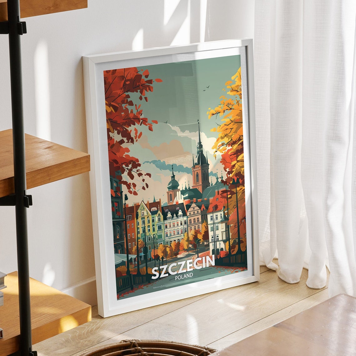 Szczecin Print Poland Szczecin Travel Poster Poland Travel Poster Poland Cityscape Wall Art Unique City Decor