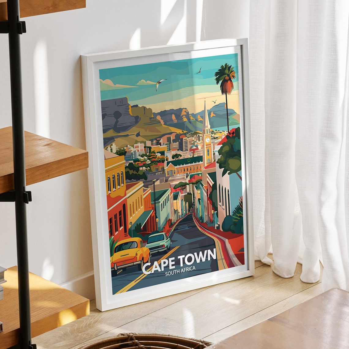 Cape Town Travel Print South Africa Cape Town Travel Poster South Africa Travel Poster South Africa Cityscape Wall Art City Decor