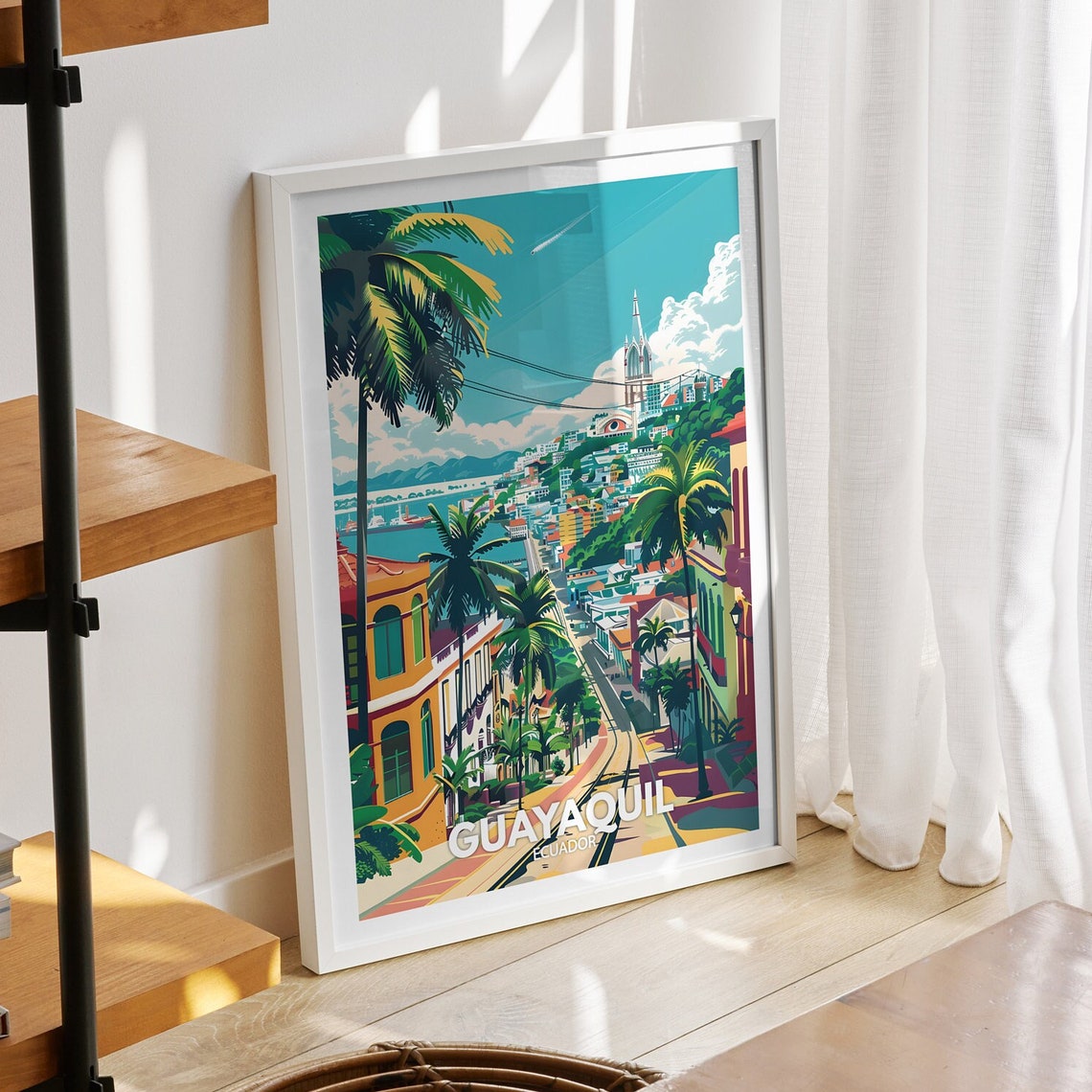 Guayaquil Travel Print Ecuador Guayaquil Travel Poster Ecuador Travel Poster Ecuador Cityscape Wall Art Unique City Decor