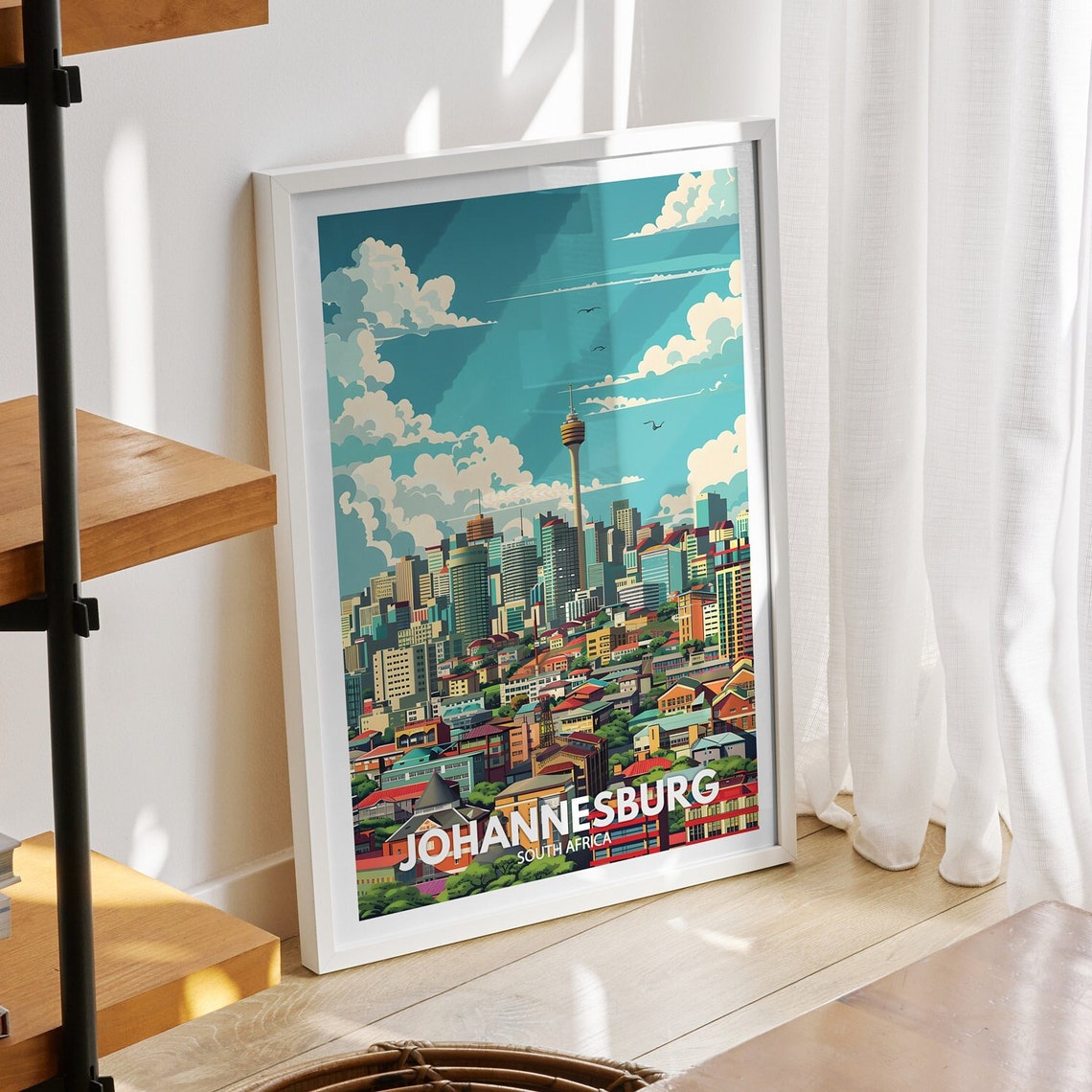 Johannesburg Print South Africa Johannesburg Travel Poster South Africa Travel Poster South Africa Cityscape Art City Decor