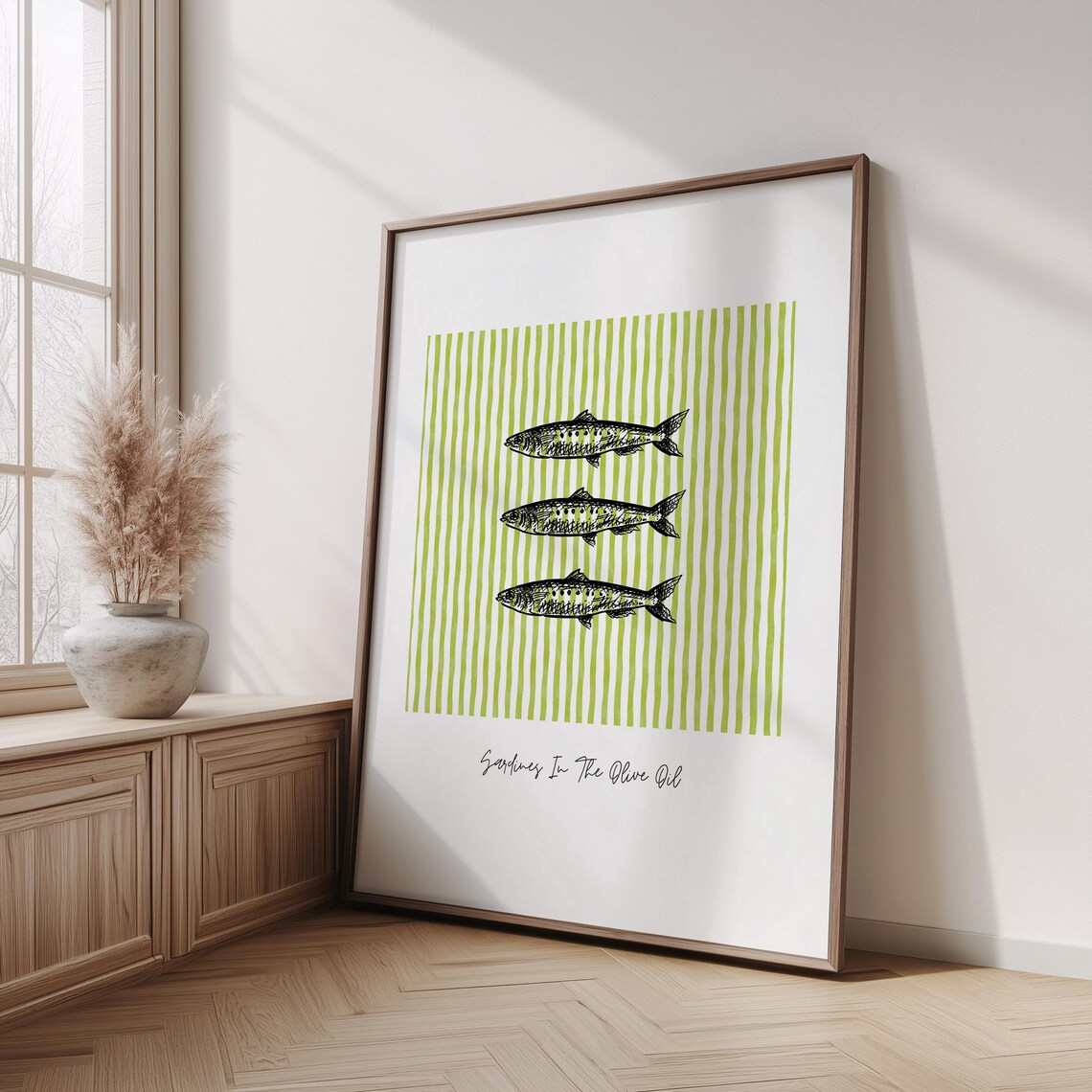 Sardines In Olive, Modern Wall Art Print - Image 2