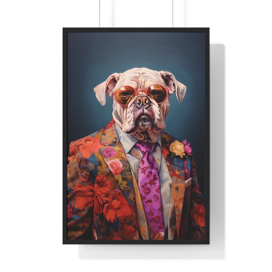 English Bulldog Fashion Print English Bulldog Portrait Fashion Art Animal Art Animal Painting Bulldog Art Art Prints