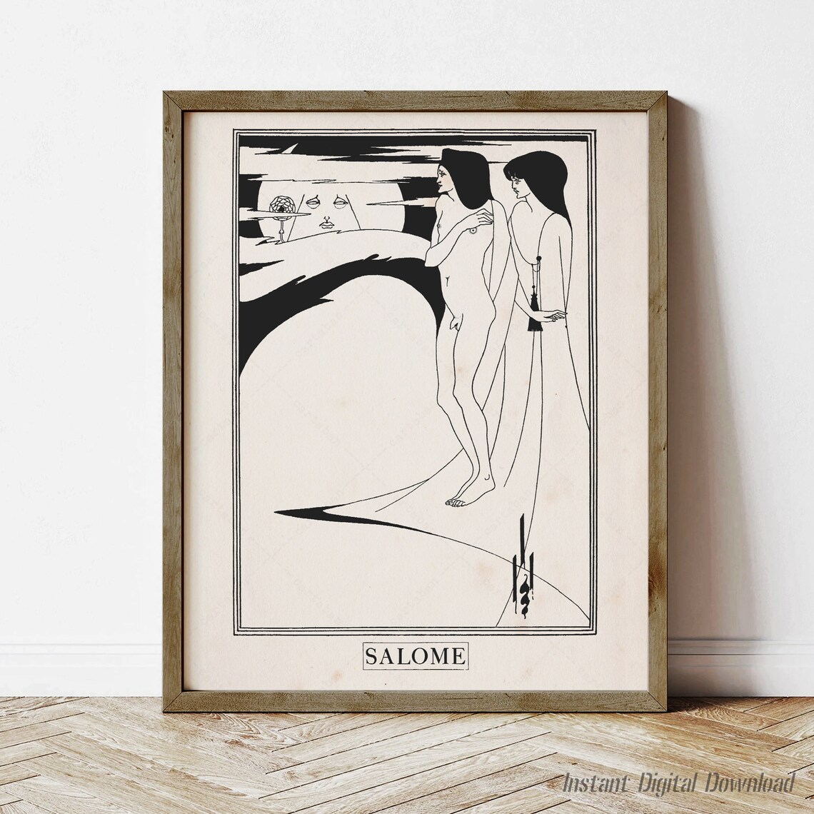 Aubrey Beardsley Salome The Woman In The Moon Art Nouveau Art Print