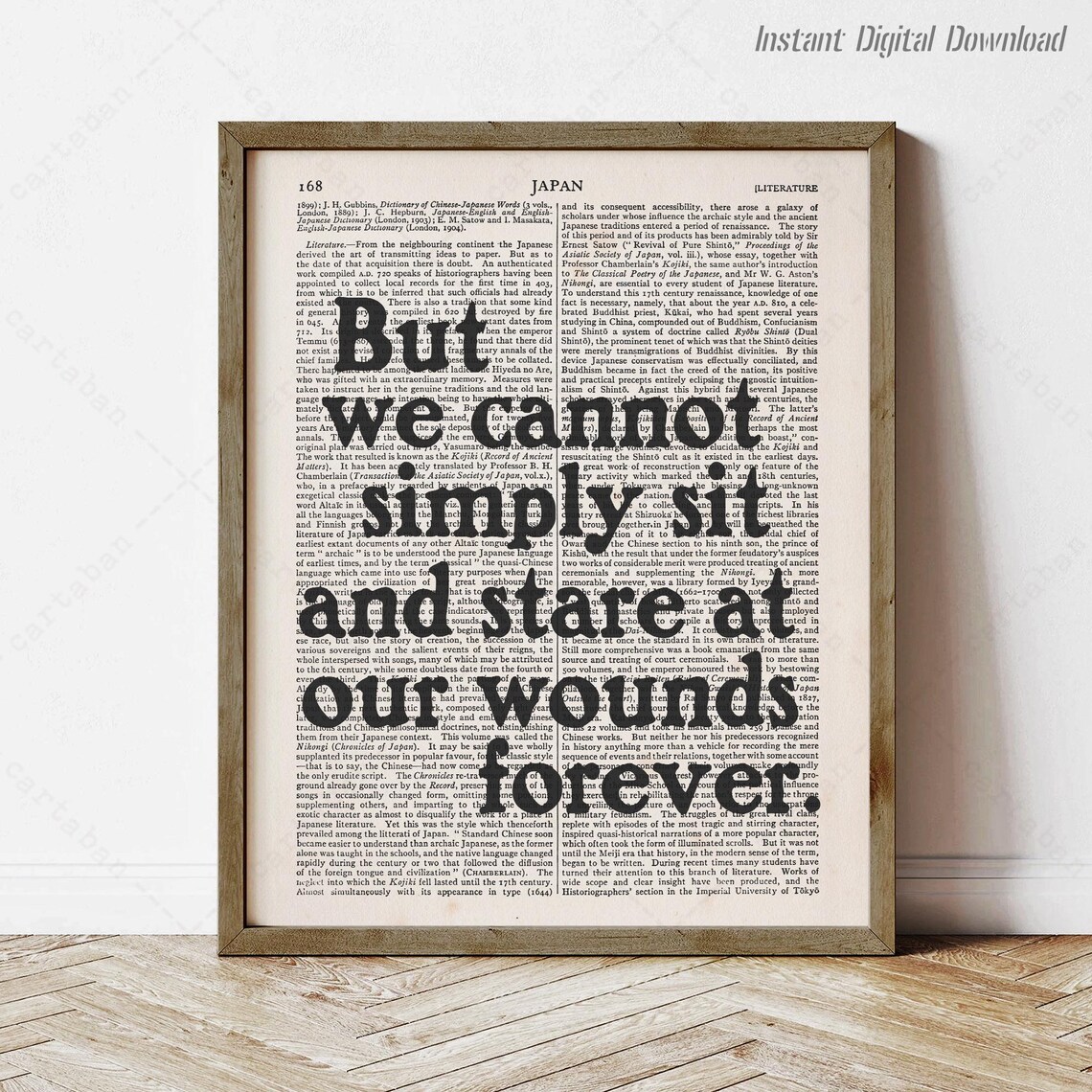 But We Cannot Simply Sit And Stare At Our Wounds Forever Quote Poster