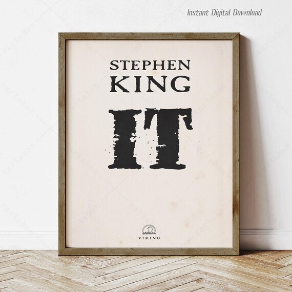Stephen King IT Title Page First Edition 1986 Horror Book Poster Print