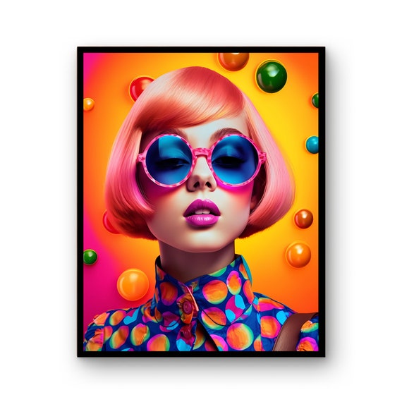 Pop Art Woman Comic Omg Shock Style Art Print