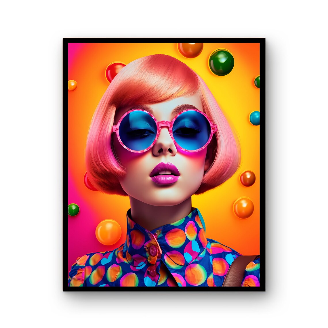 Pop Art Woman Comic Omg Shock Style Art Print