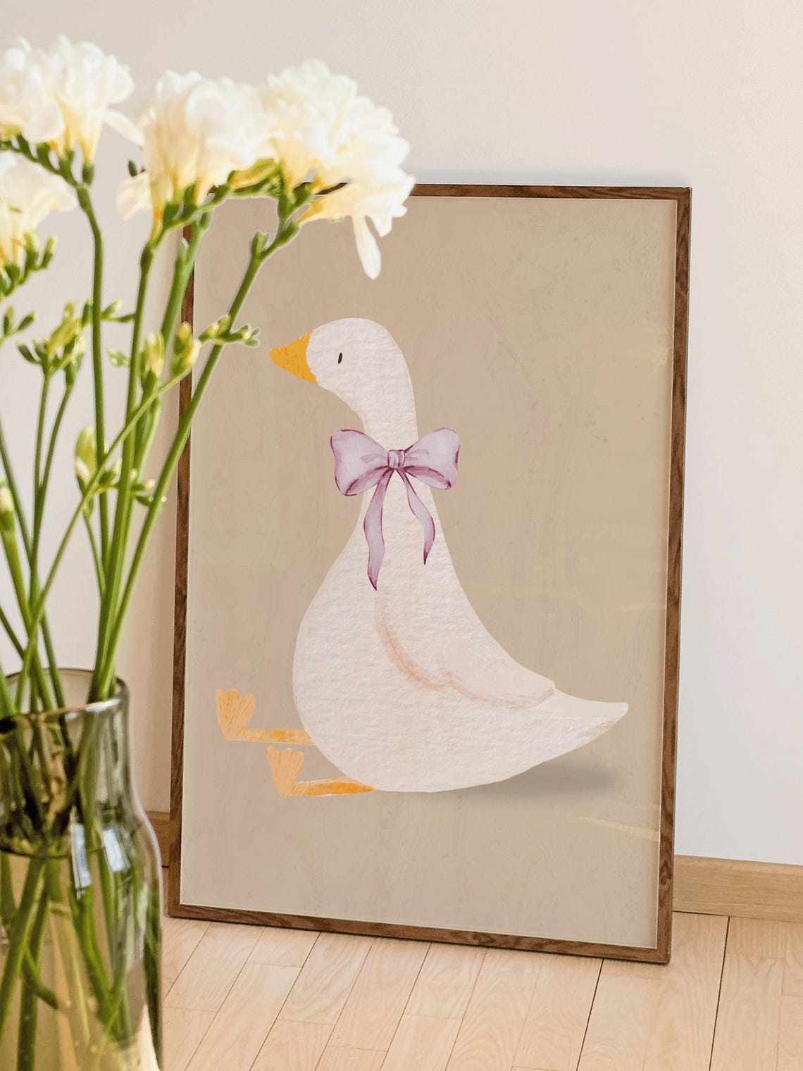 Silly Goose, Coquette Bow Tie Nursery Art - Image 3