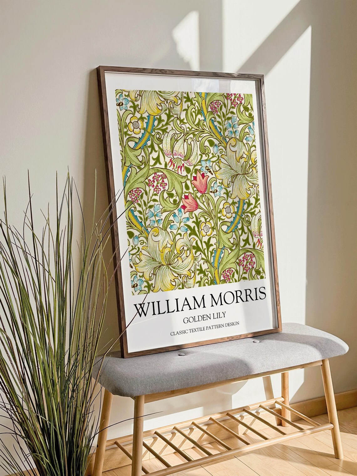 William Morris Golden Lily Vintage Poster - Image 4