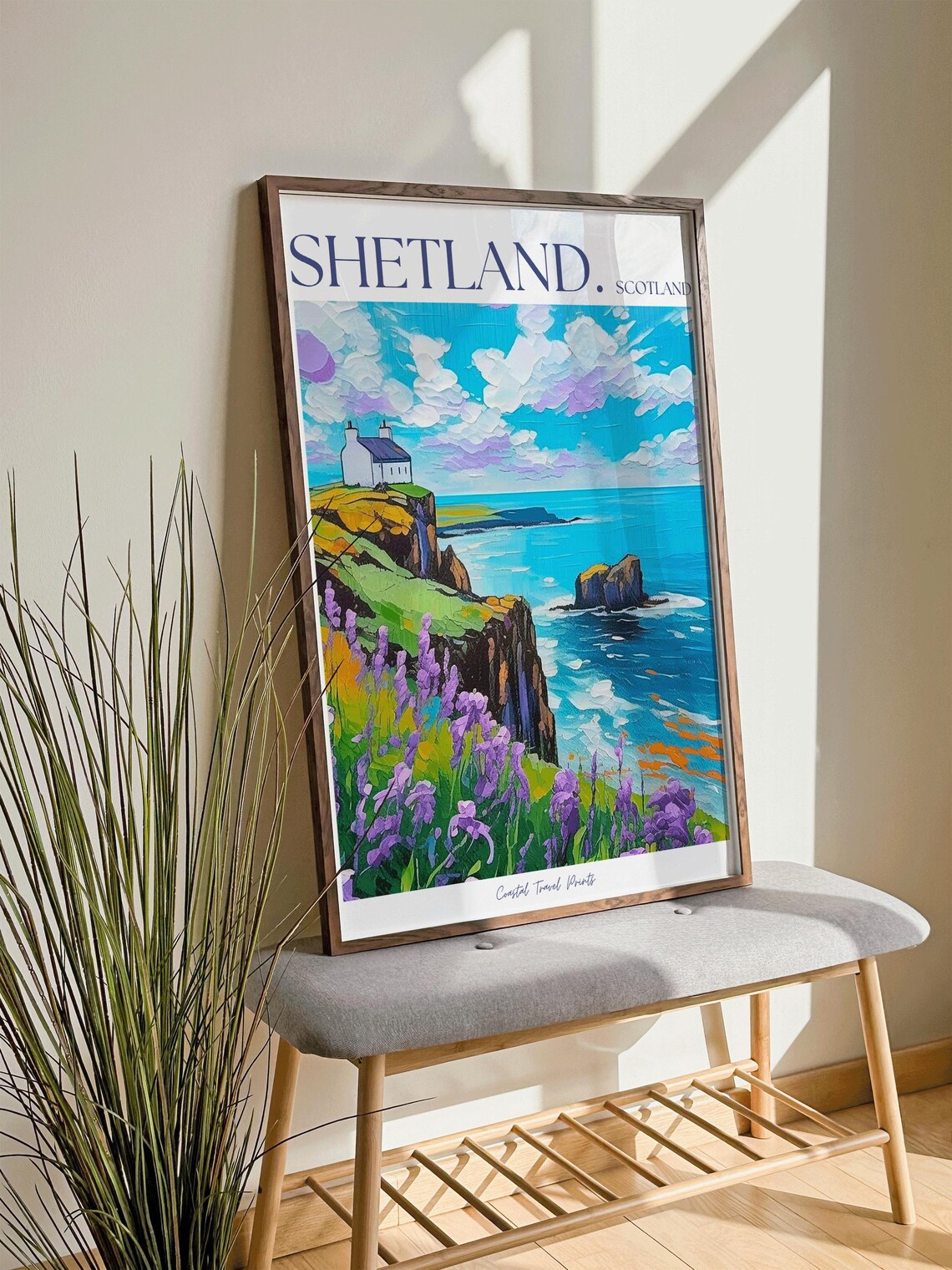 Shetland Islands Travel Poster, Scottish Coastal Decor - Image 3