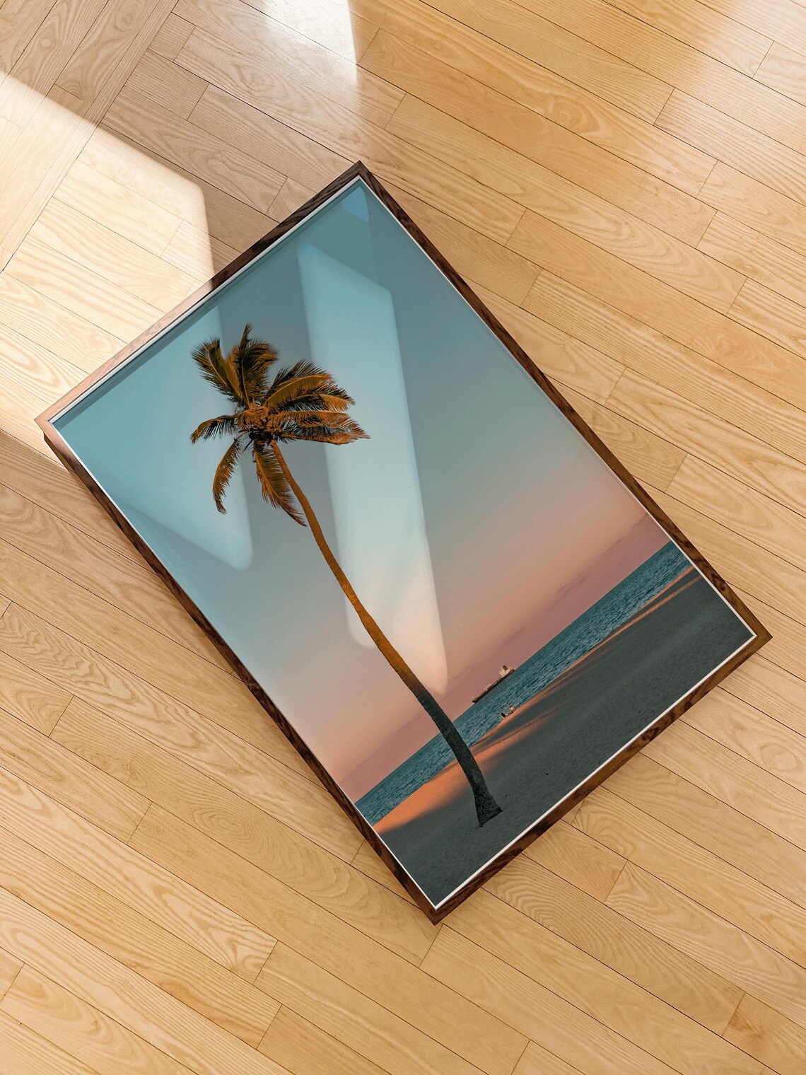 Palm Tree Beach Photography, Summer Sunset Art Print - Image 4