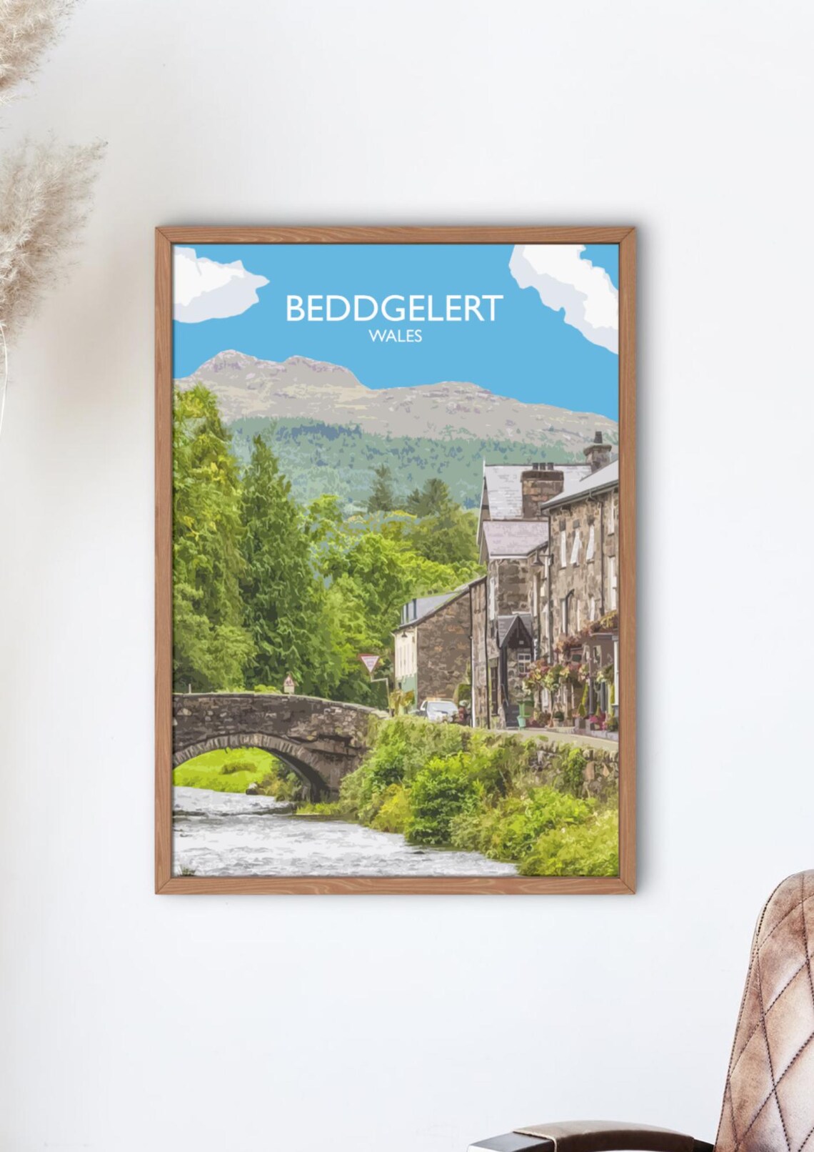 Beddgelert Wales Travel Poster, Snowdonia Hiking Gift - Image 5