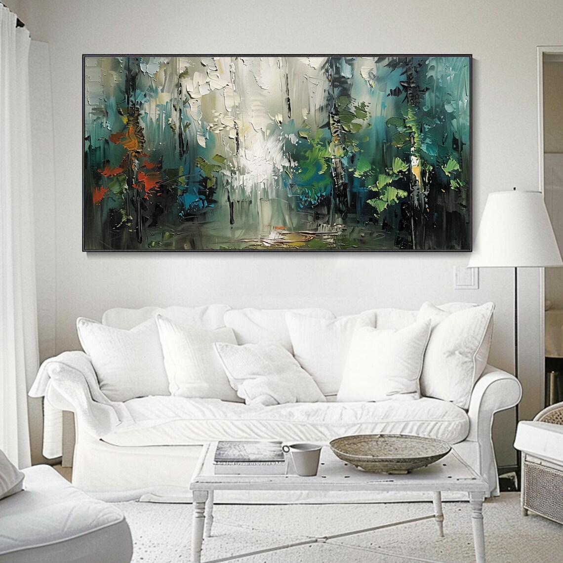 Abstract Forest Tree Custom Wall Art Print, Living Room Decor - Image 2