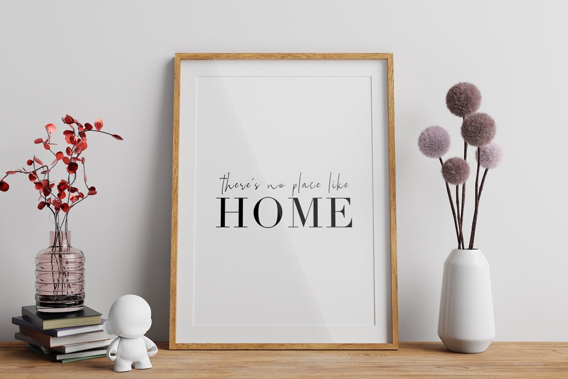 There's No Place Like Home Classic Typography Wall Decor Poster - Image 2