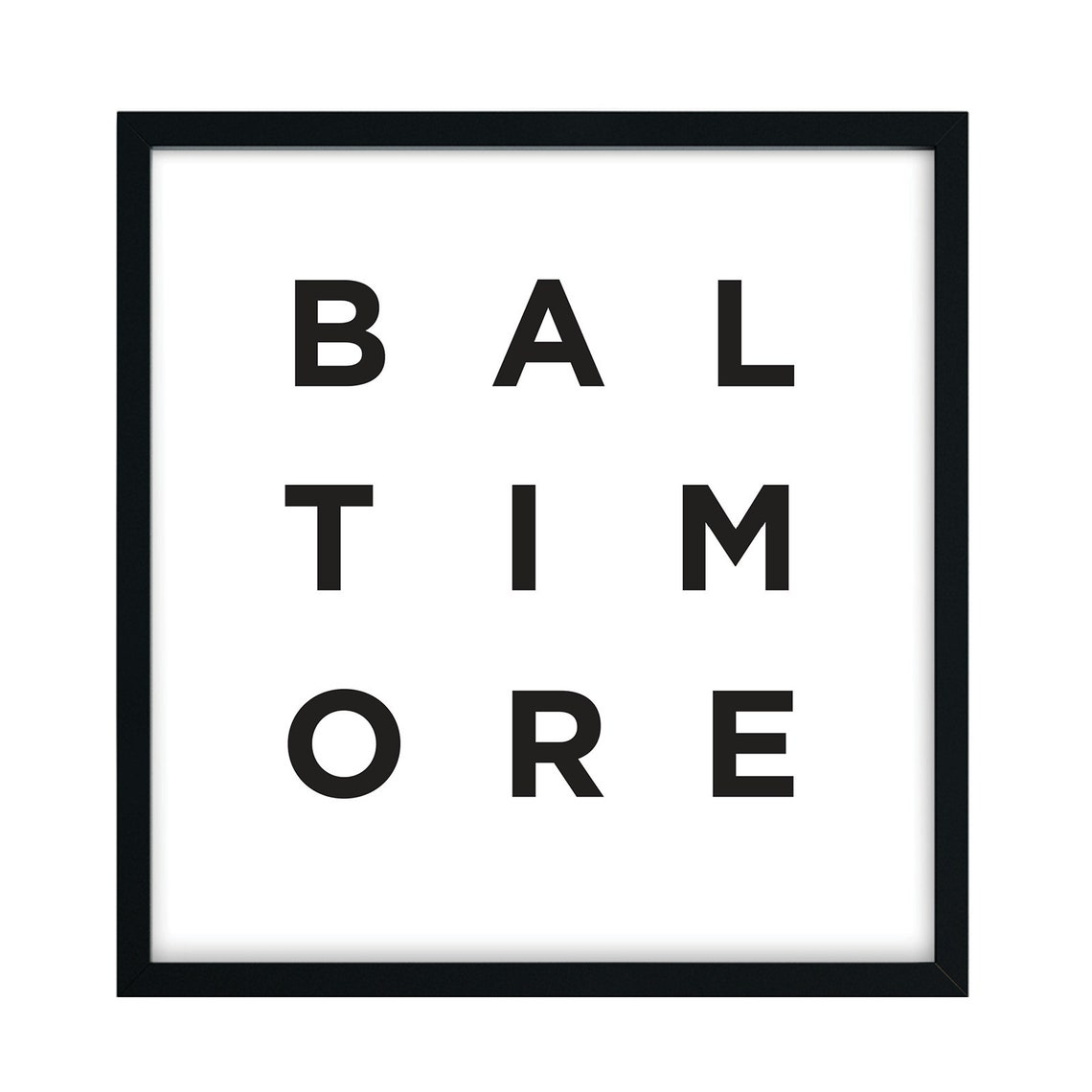 Baltimore Spaced Bold Letter Typography Charm City Pride Poster - Image 2