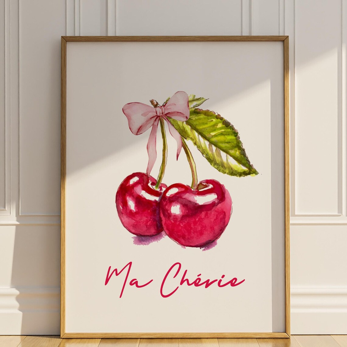 Ma Cherie Mon Cherie Cherry Art Print