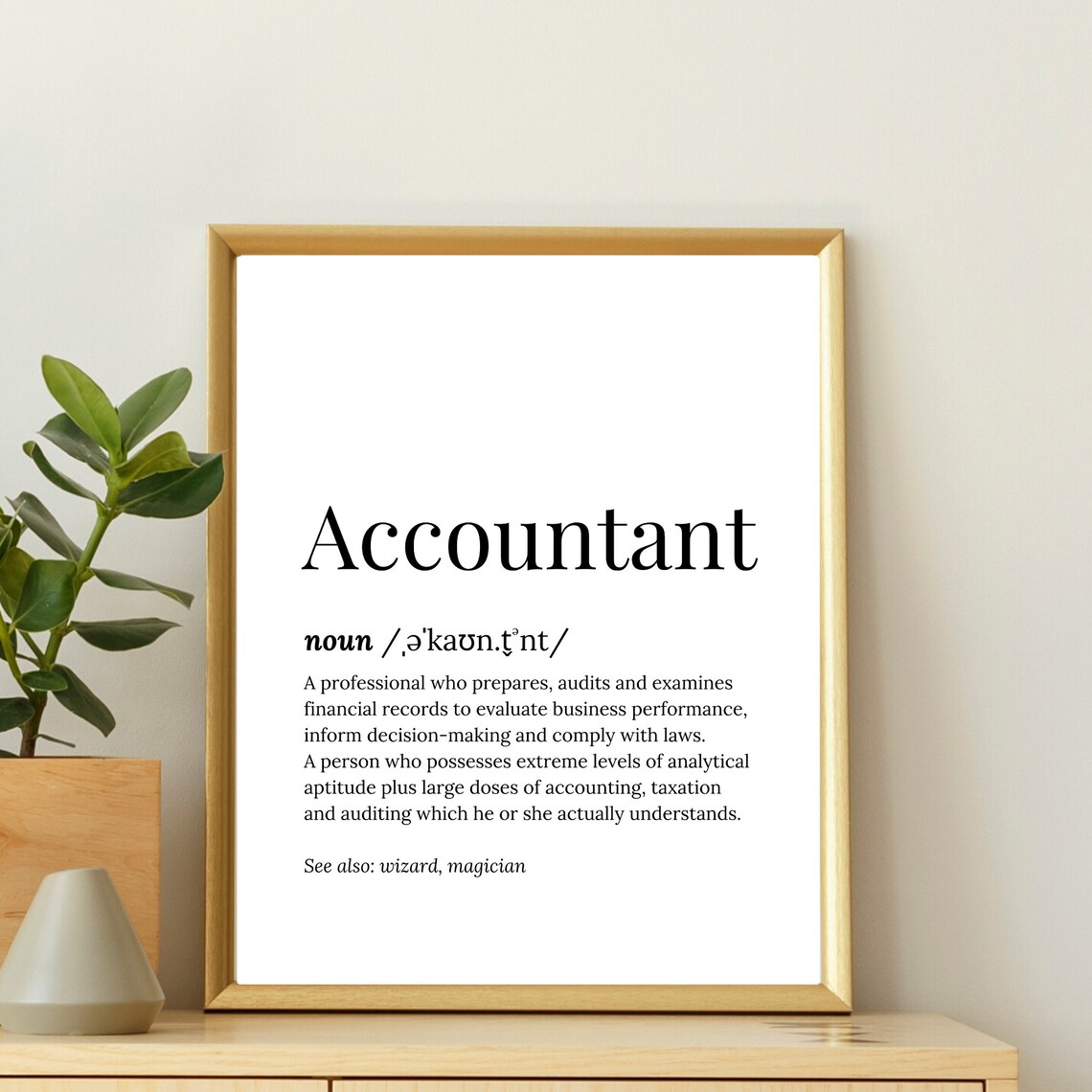 Accountant Gifts Birthday Card Accounting Cpa Graduation Gift Office Funny Decor Wall Art Tax Auditor Certified Public Poster Degree Student - Image 2
