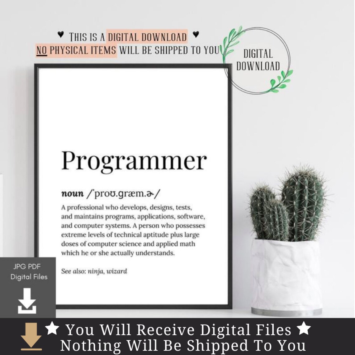 Programmer Gifts Programming Prints Poster Gift Graduation Card Wall Art Software Developer Decor Css Python Women Steminist Boyfriend Funny