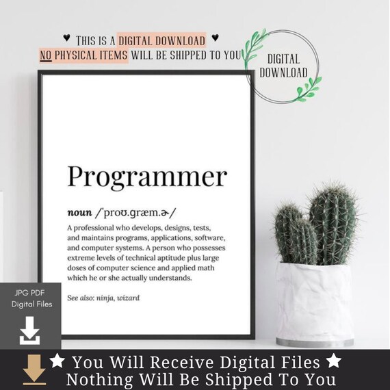 Programmer Gifts Programming Prints Poster Gift Graduation Card Wall Art Software Developer Decor Css Python Women Steminist Boyfriend Funny