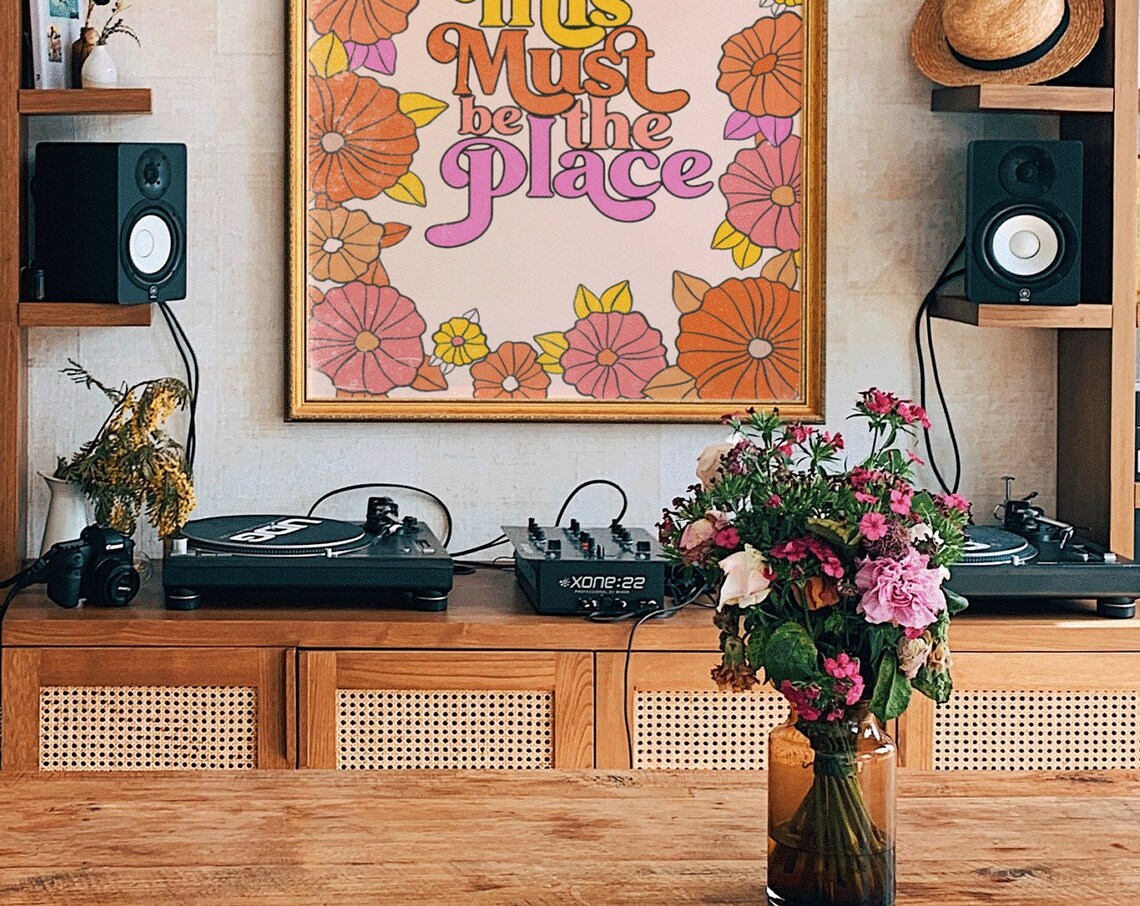 This Must Be The Place Retro Floral Poster Print - Image 4