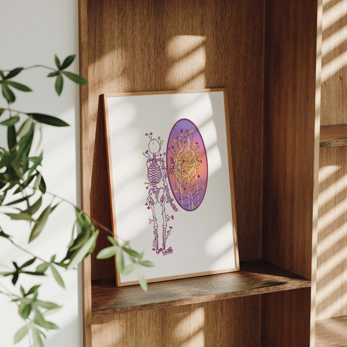 Skeleton Aura Colorful Healing Feminine Energy Art Print - Image 2