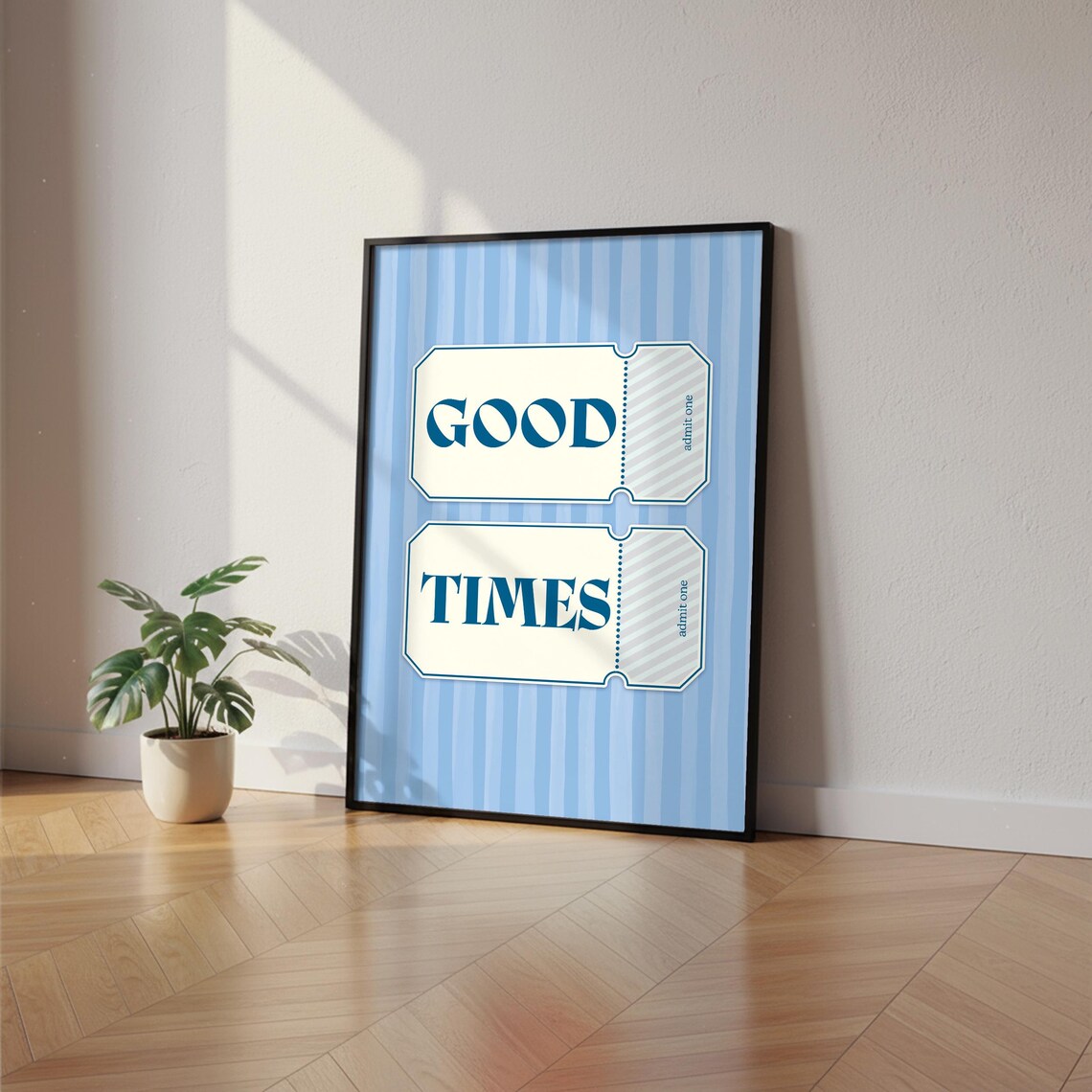 Good Times Ticket, Retro Mid-Century Modern Art Print