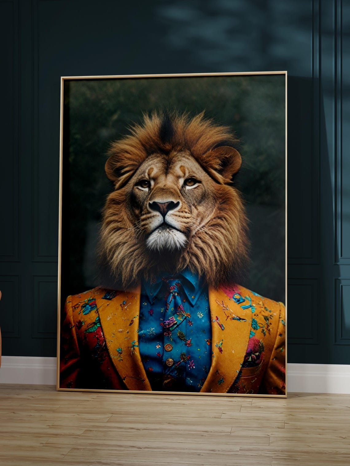 Fabulous Lion Portrait Altered Wall Art