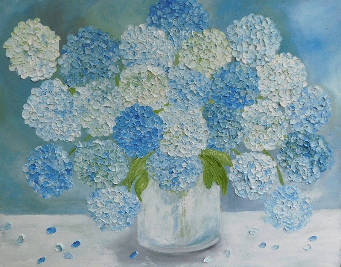 Custom Hydrangea Painting, Botanical Wall Art Print - Image 4